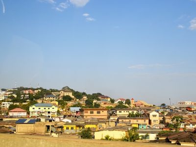 A group of houses in rural Ghana